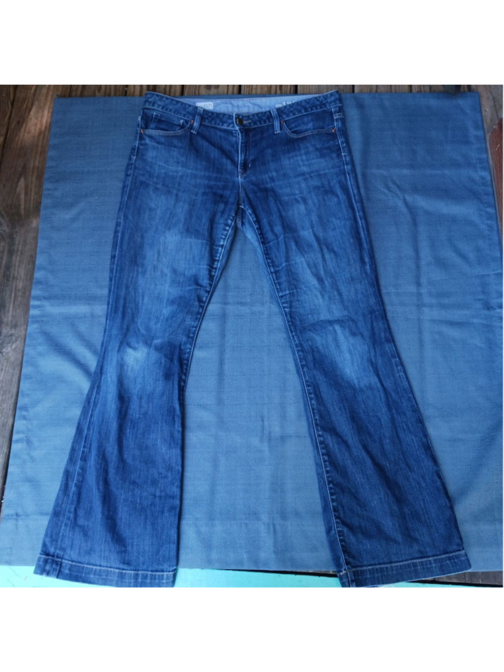Gap 1969 33R/ 16L Long And Lean Trouser w Flare Medium Wash